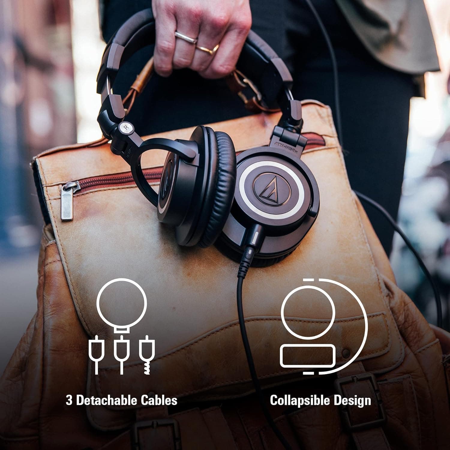 Audio-Technica ATH-M50x Professional Studio Monitor Headphones thumbnail 5