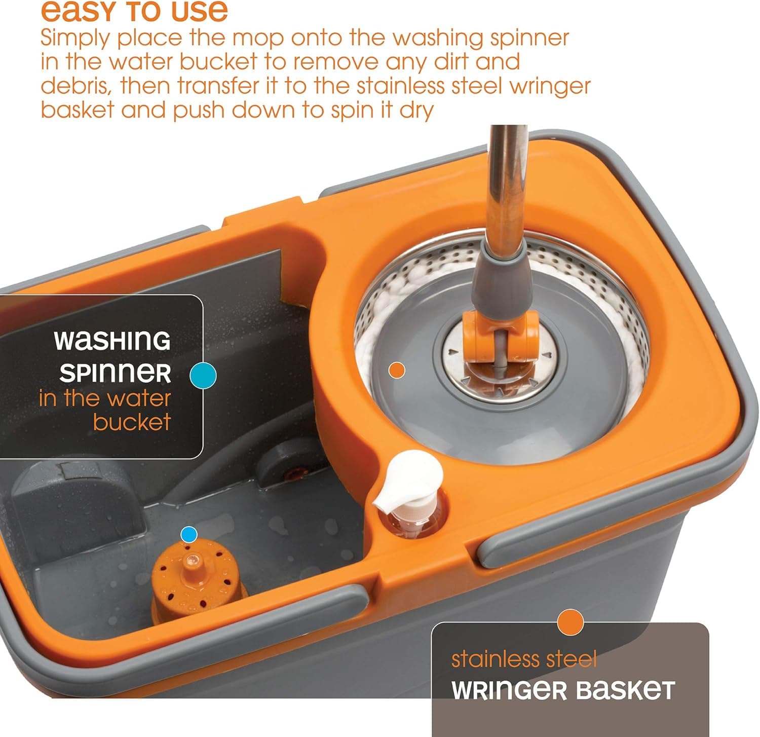 Casabella Microfiber Spin Mop and Bucket System thumbnail 4