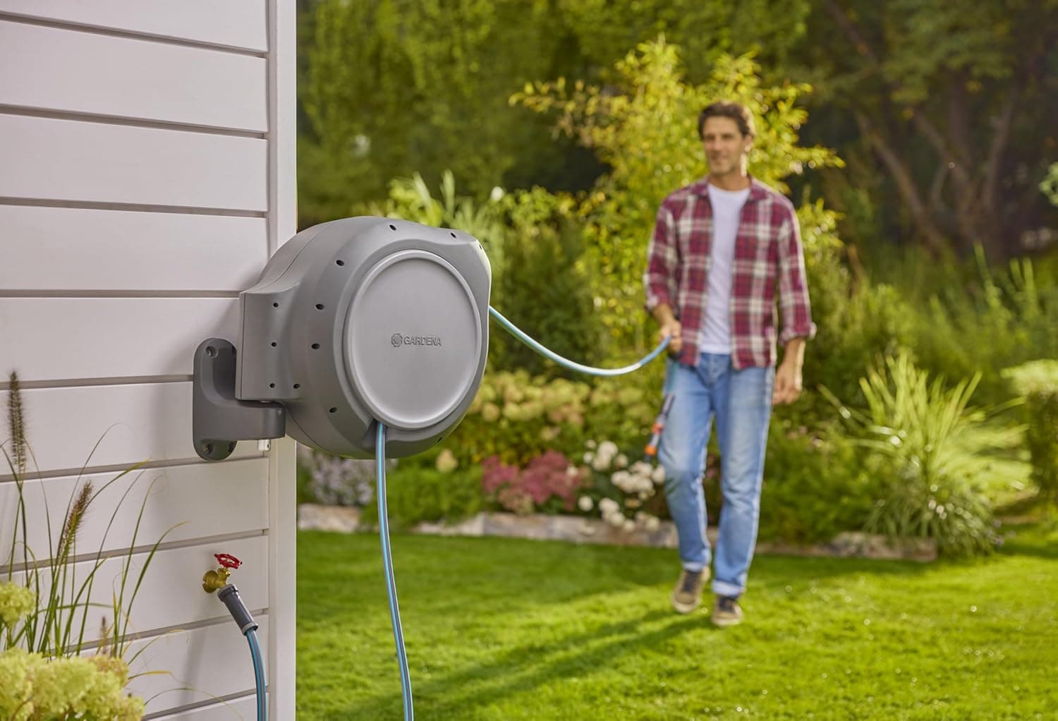 GARDENA Retractable Garden Hose Reel 100 ft thumbnail 3