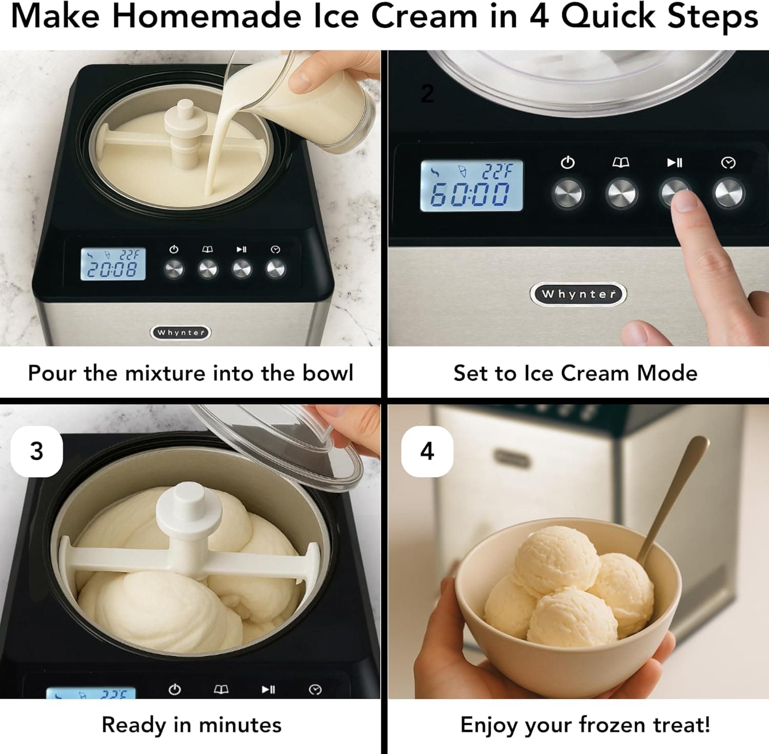 Whynter ICM-201SB 2.1-Quart Compressor Ice Cream Maker thumbnail 3