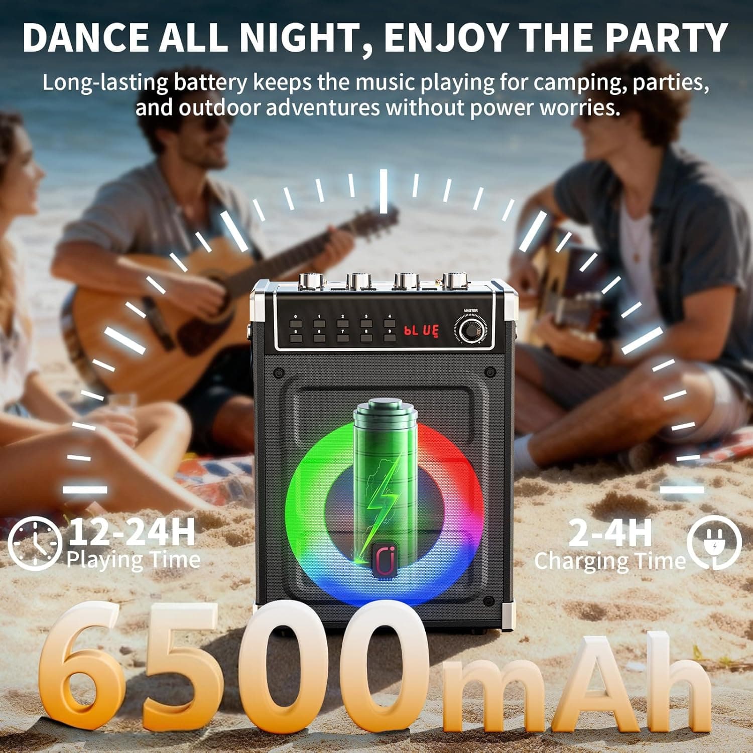 JYX Karaoke Machine with 2 Wireless Microphones thumbnail 4