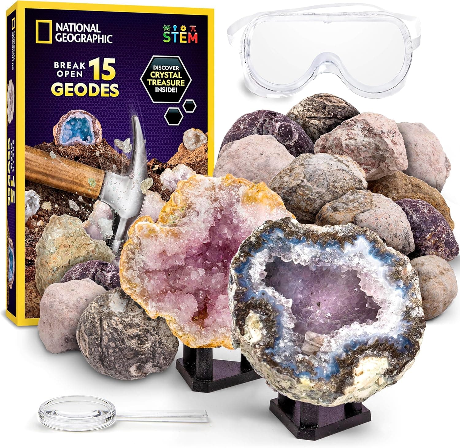 National Geographic Break Open 15 Premium Geodes - image 1