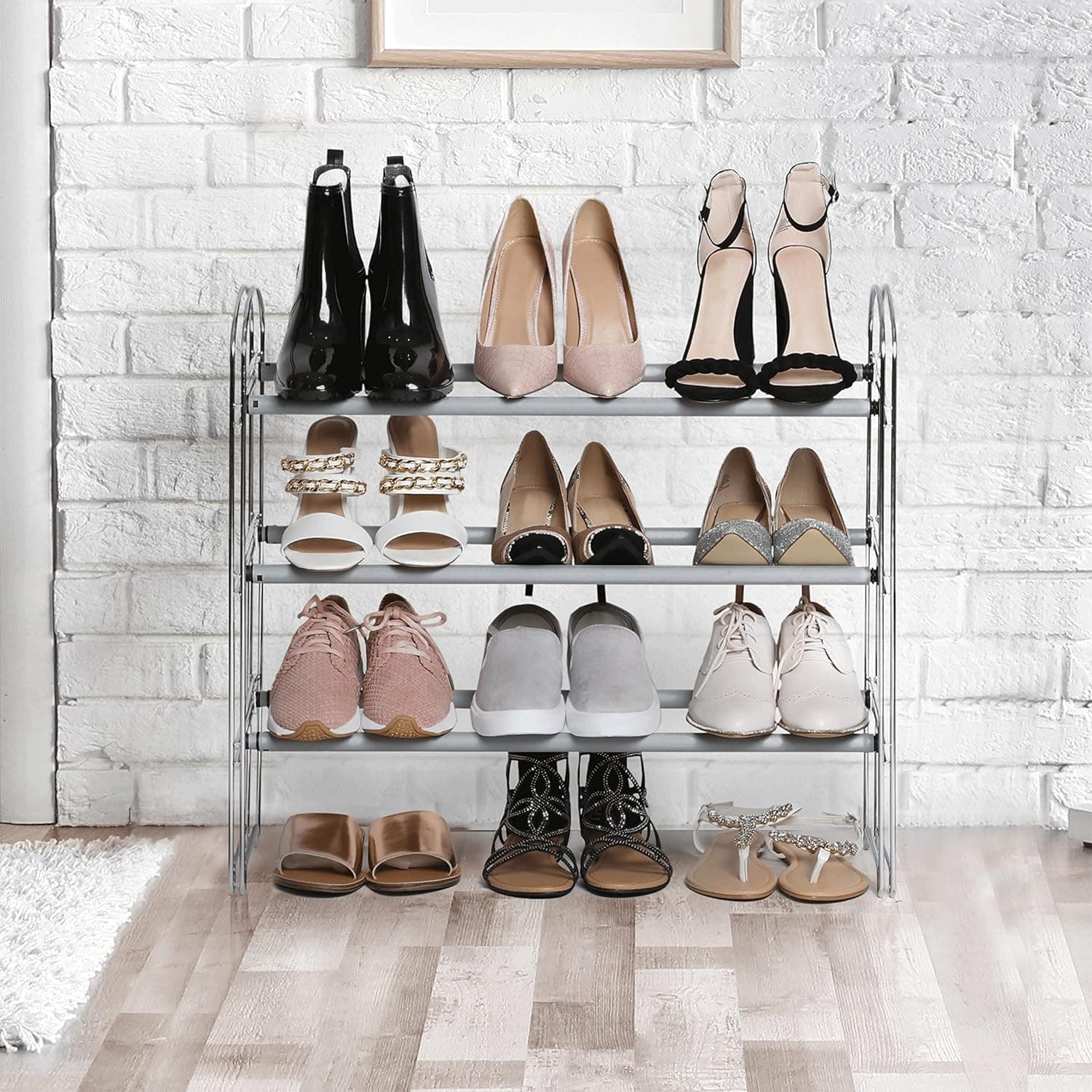 Seville Classics 3-Tier Expandable Shoe Rack thumbnail 3