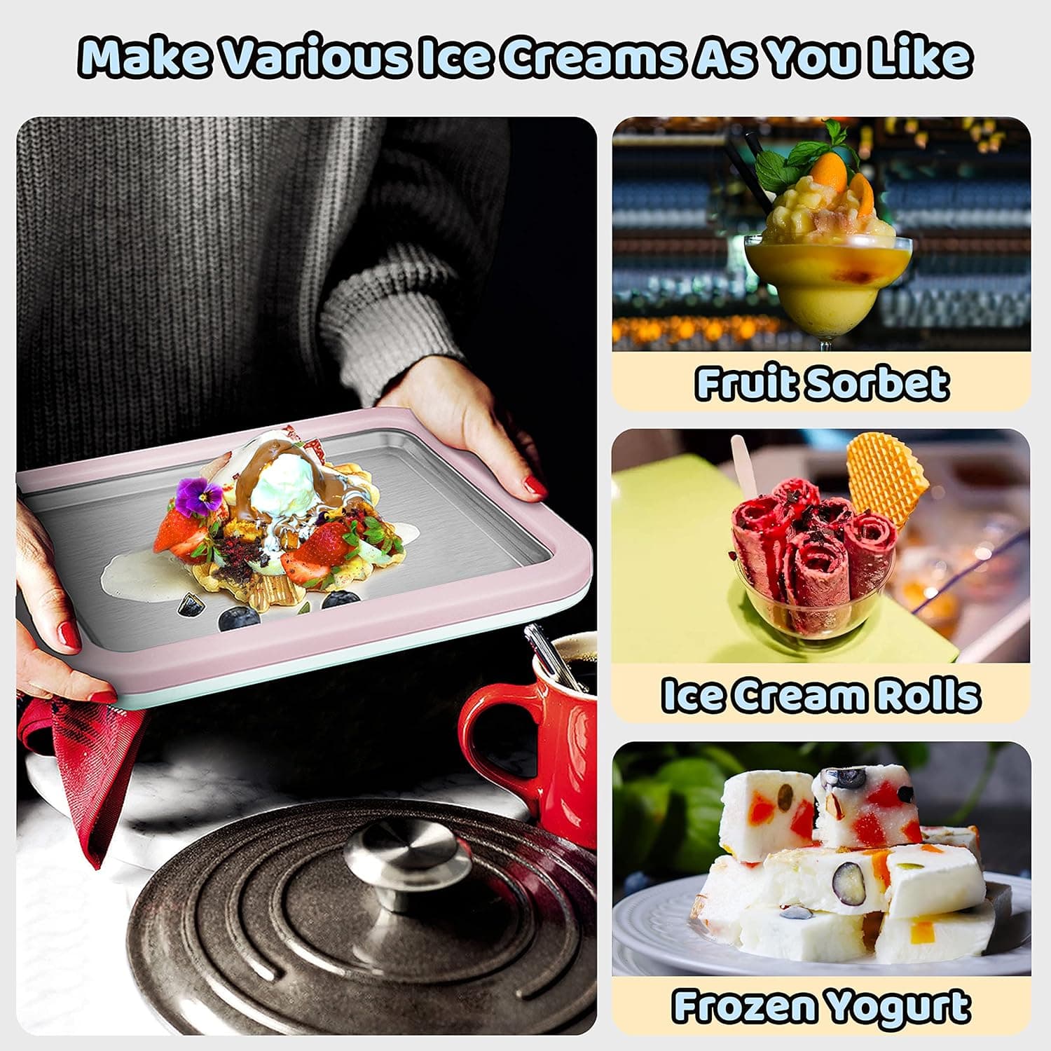 JoyMech Ice Cream Roll Maker Sweet Spot Pan thumbnail 2