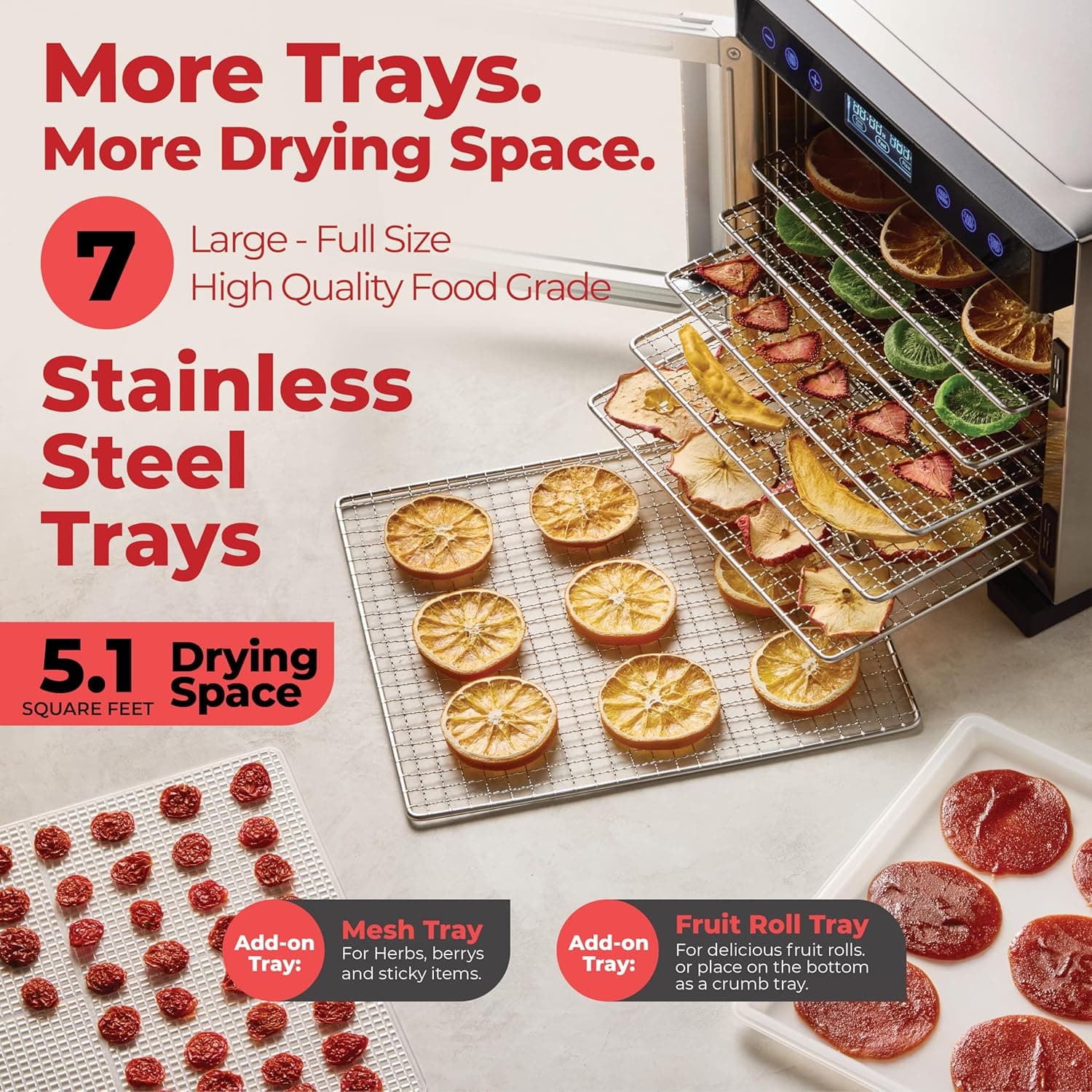 Magic Mill Pro MFD-7700 Food Dehydrator thumbnail 3