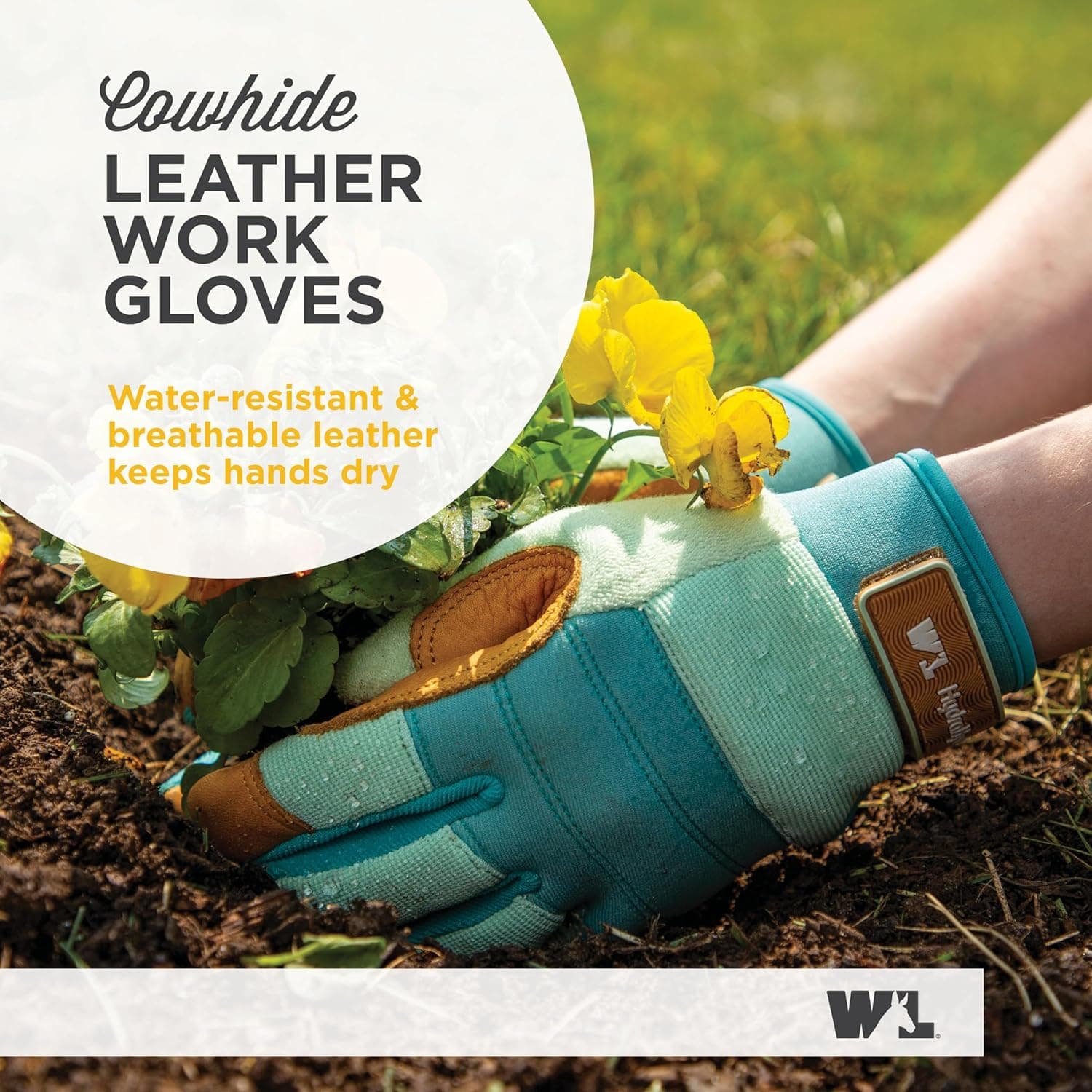 Wells Lamont Women's HydraHyde Leather Gardening Gloves thumbnail 2