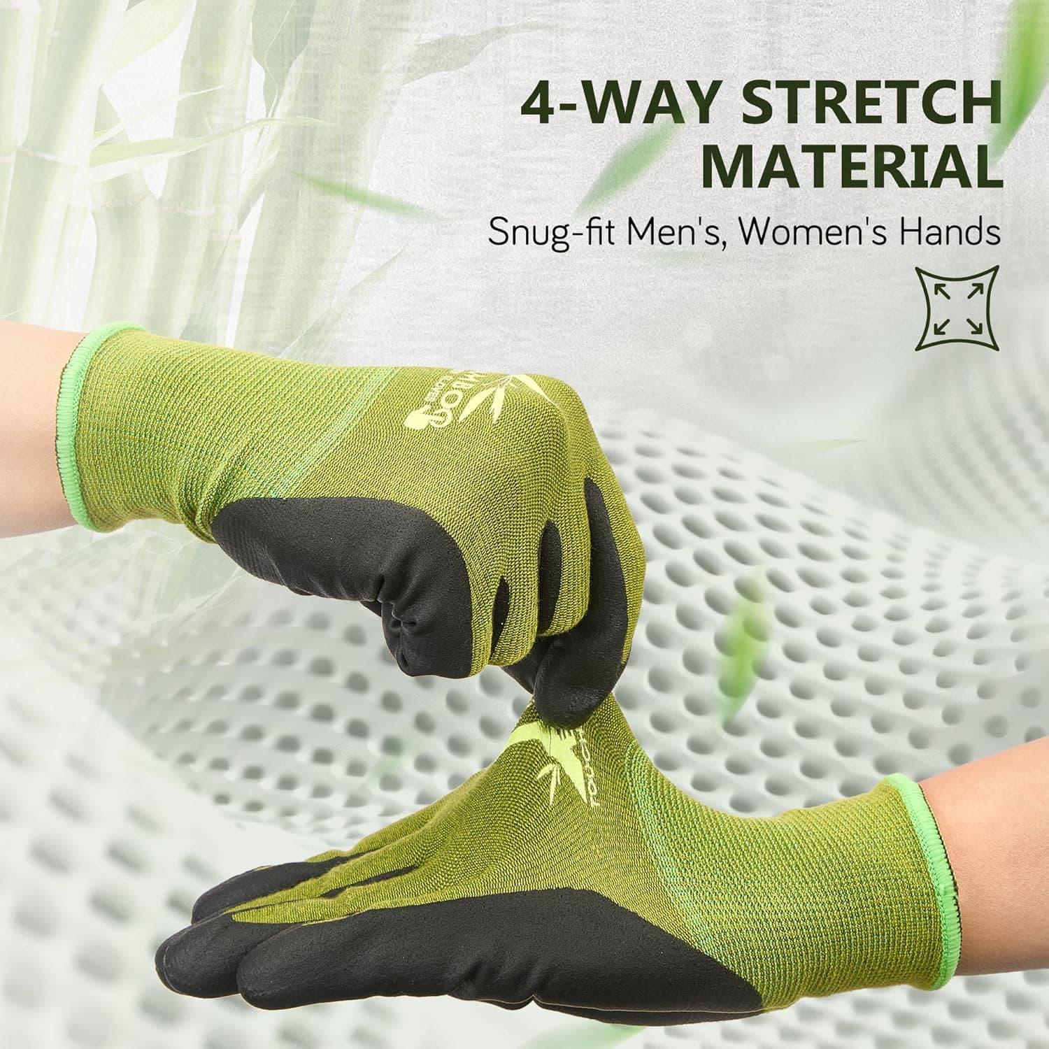 COOLJOB 2-Pair Gardening Gloves with Touchscreen Fingertips thumbnail 5