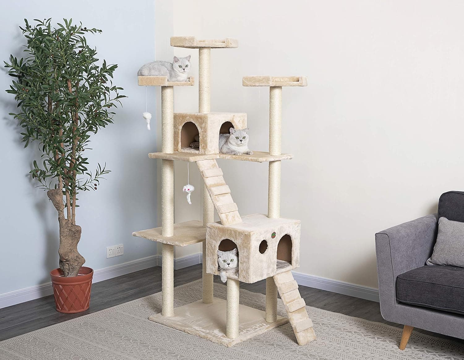Go Pet Club 72-Inch Cat Tree thumbnail 3