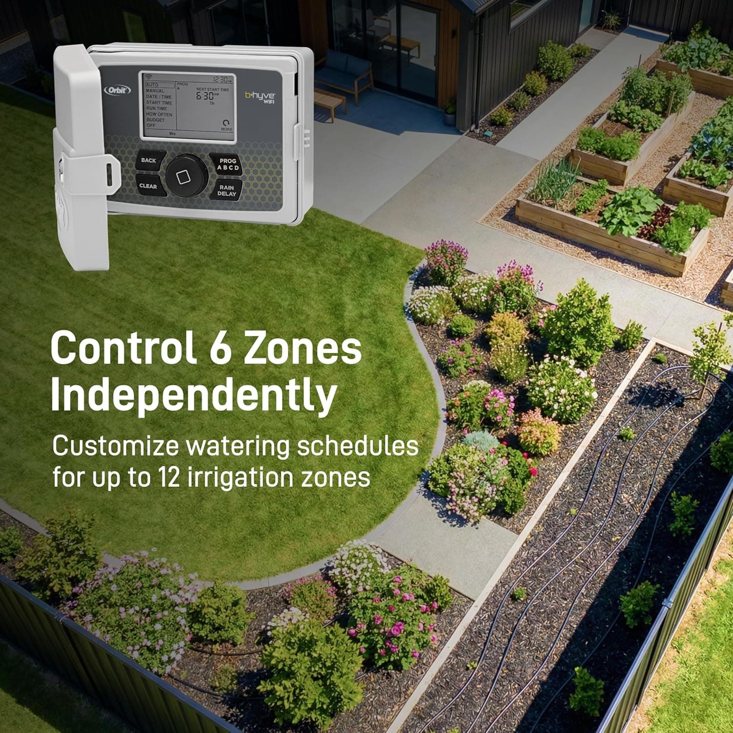 Orbit B-hyve 6-Zone Smart Indoor/Outdoor Sprinkler Controller thumbnail 5