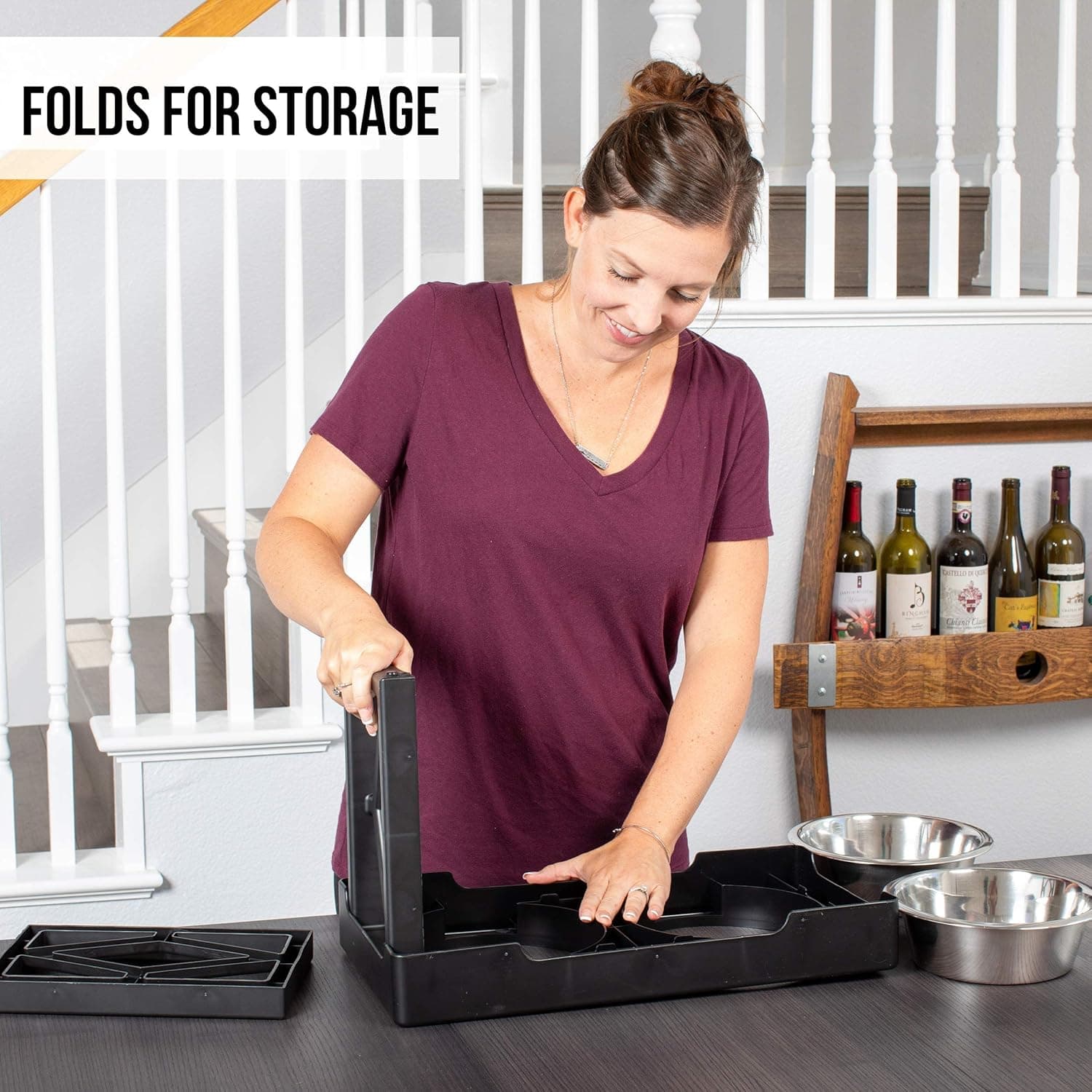 Pet Zone Designer Diner Adjustable Elevated Dog Bowls thumbnail 5