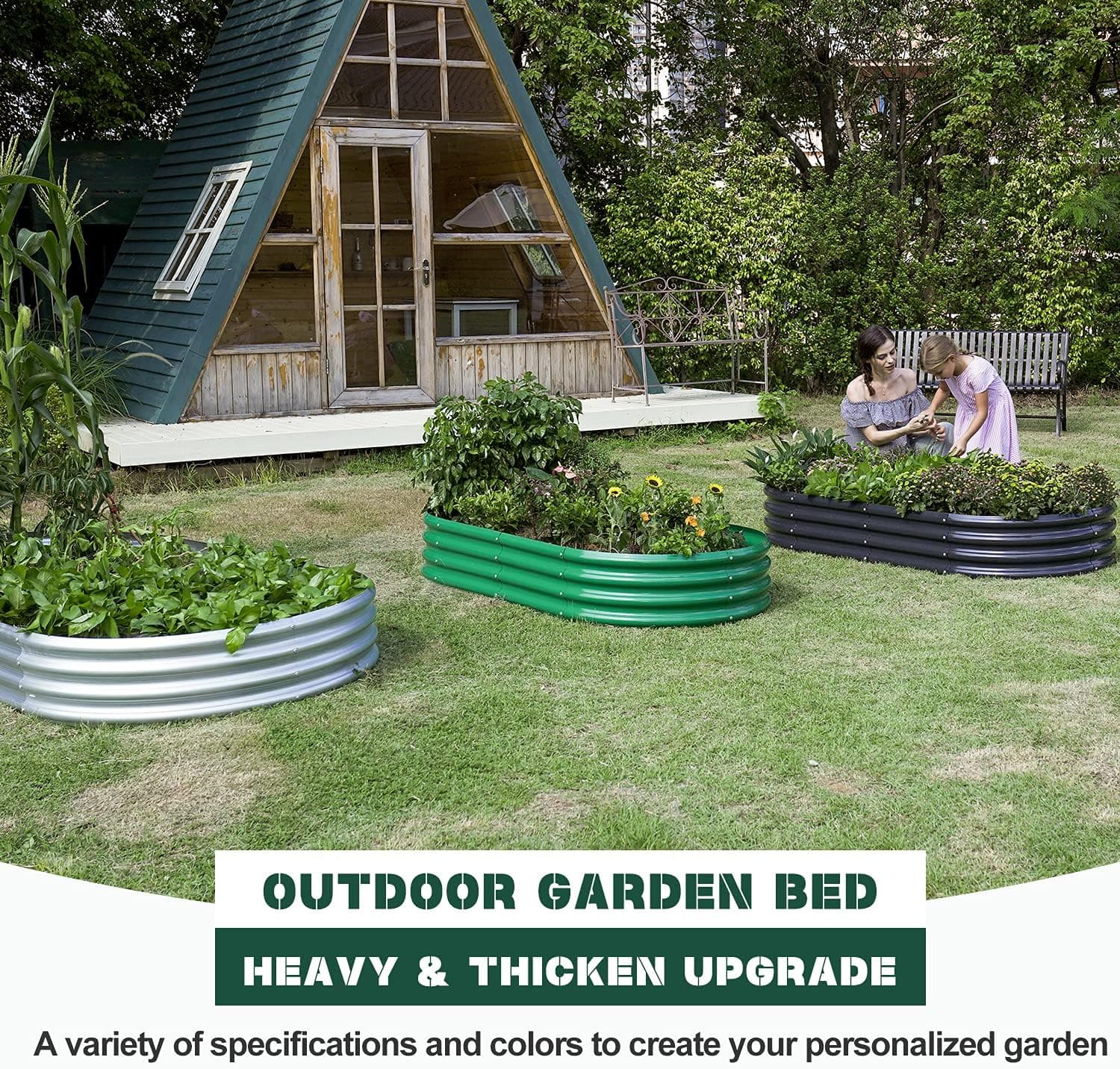 Land Guard Galvanized Raised Garden Bed Kit (4x2x1ft) thumbnail 2