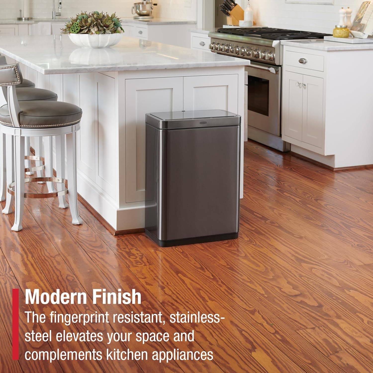 Rubbermaid Elite Stainless Steel Sensor Trash Can thumbnail 3