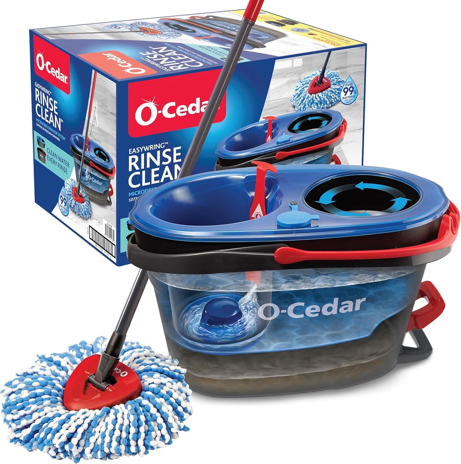 O-Cedar EasyWring RinseClean Spin Mop & Bucket System - image 1