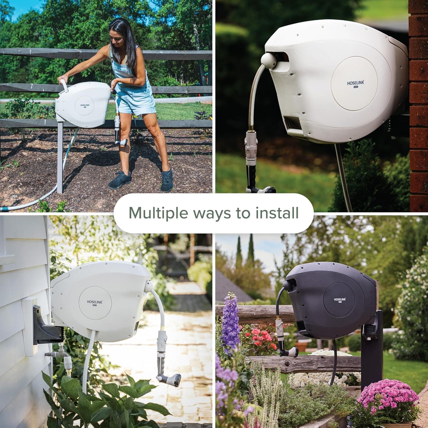 Hoselink Classic Retractable Garden Hose Reel 82 ft thumbnail 5