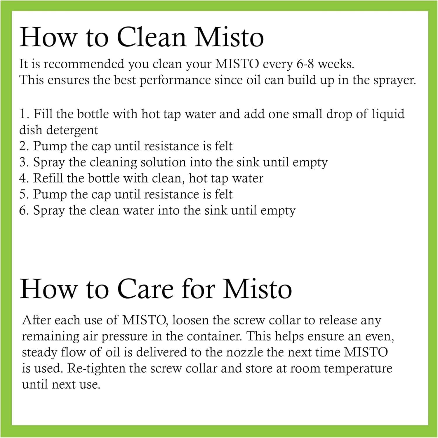 Misto Brushed Aluminum Oil Sprayer thumbnail 5