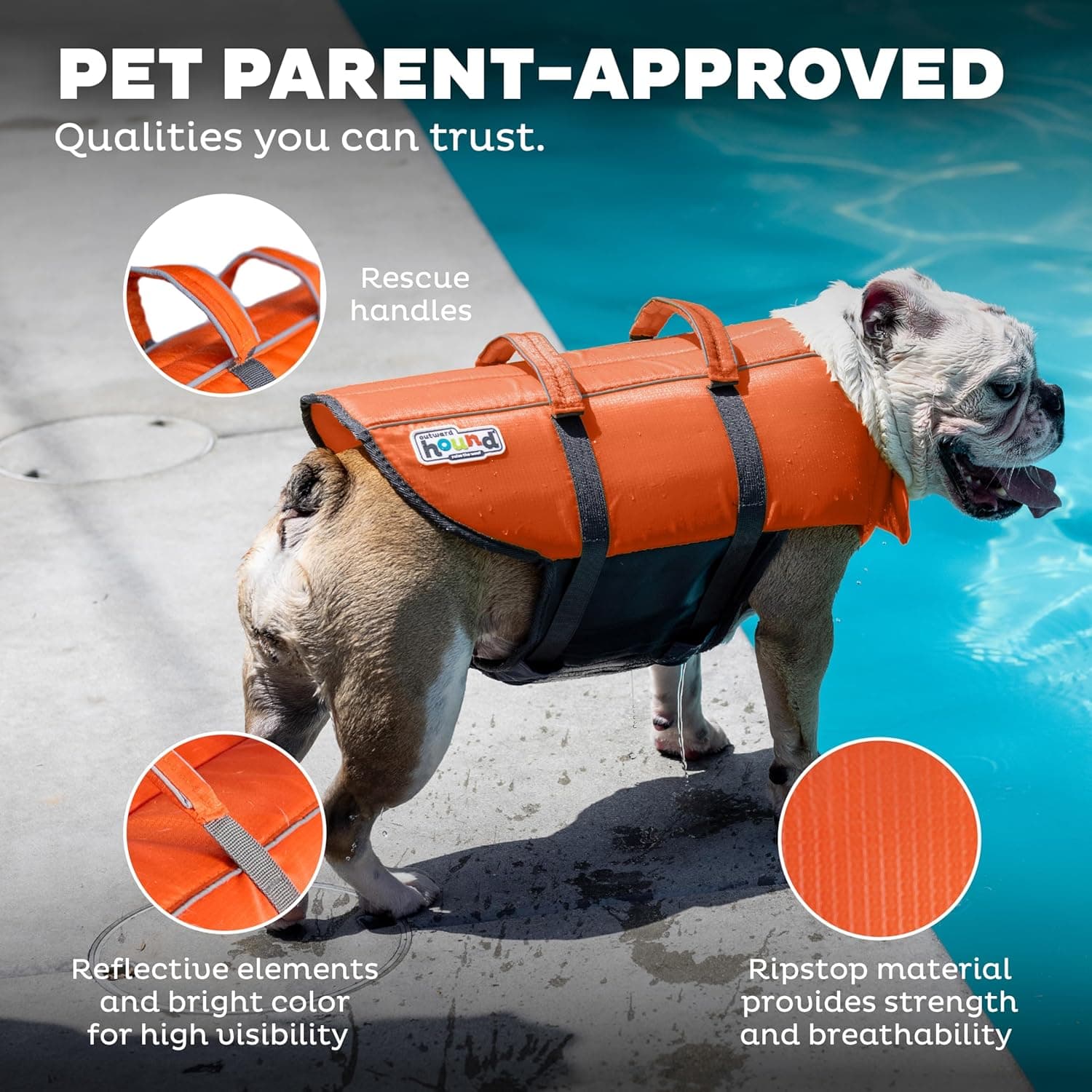 Outward Hound Granby Splash Dog Life Jacket thumbnail 5