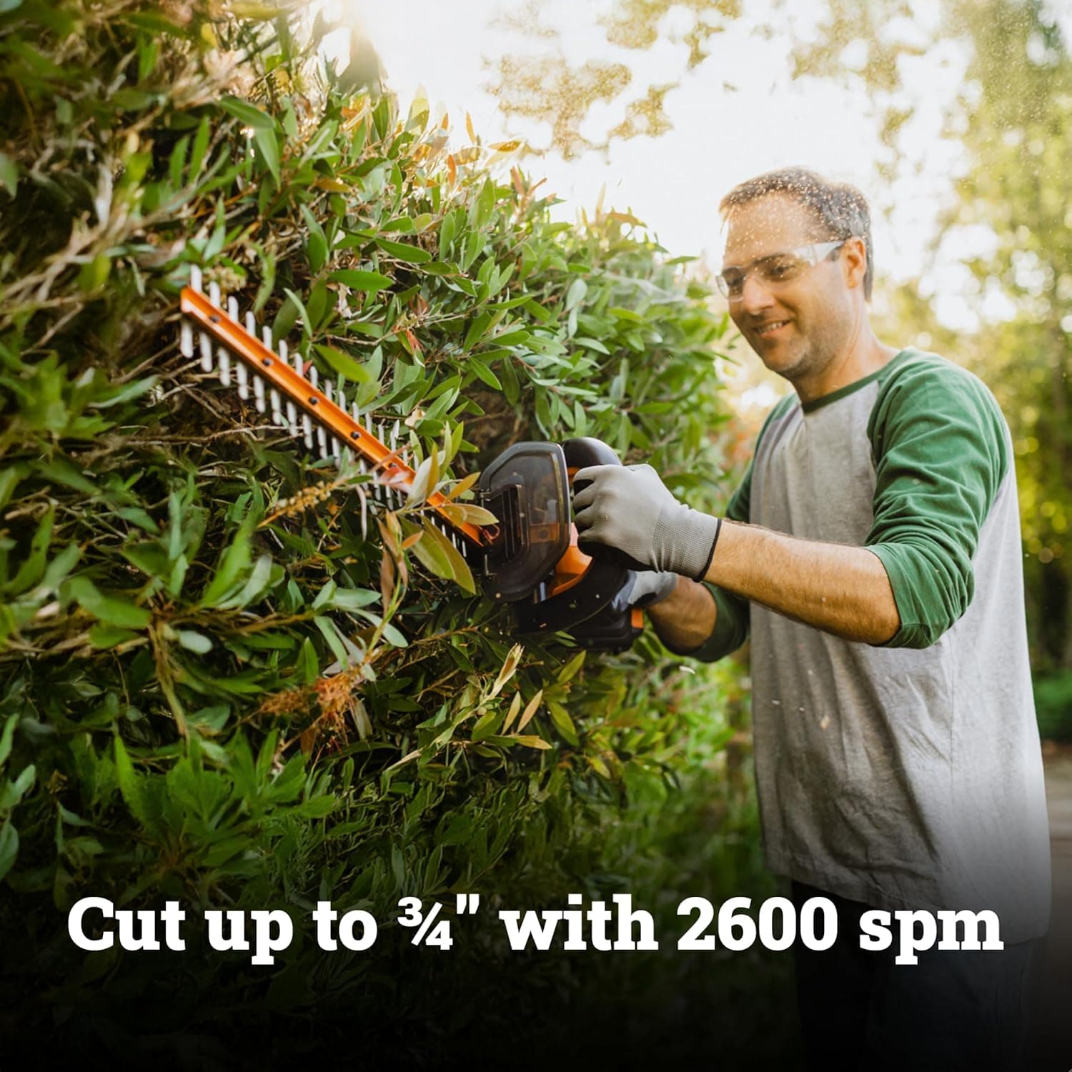 WORX WG261 20V Power Share 22-Inch Cordless Hedge Trimmer thumbnail 3