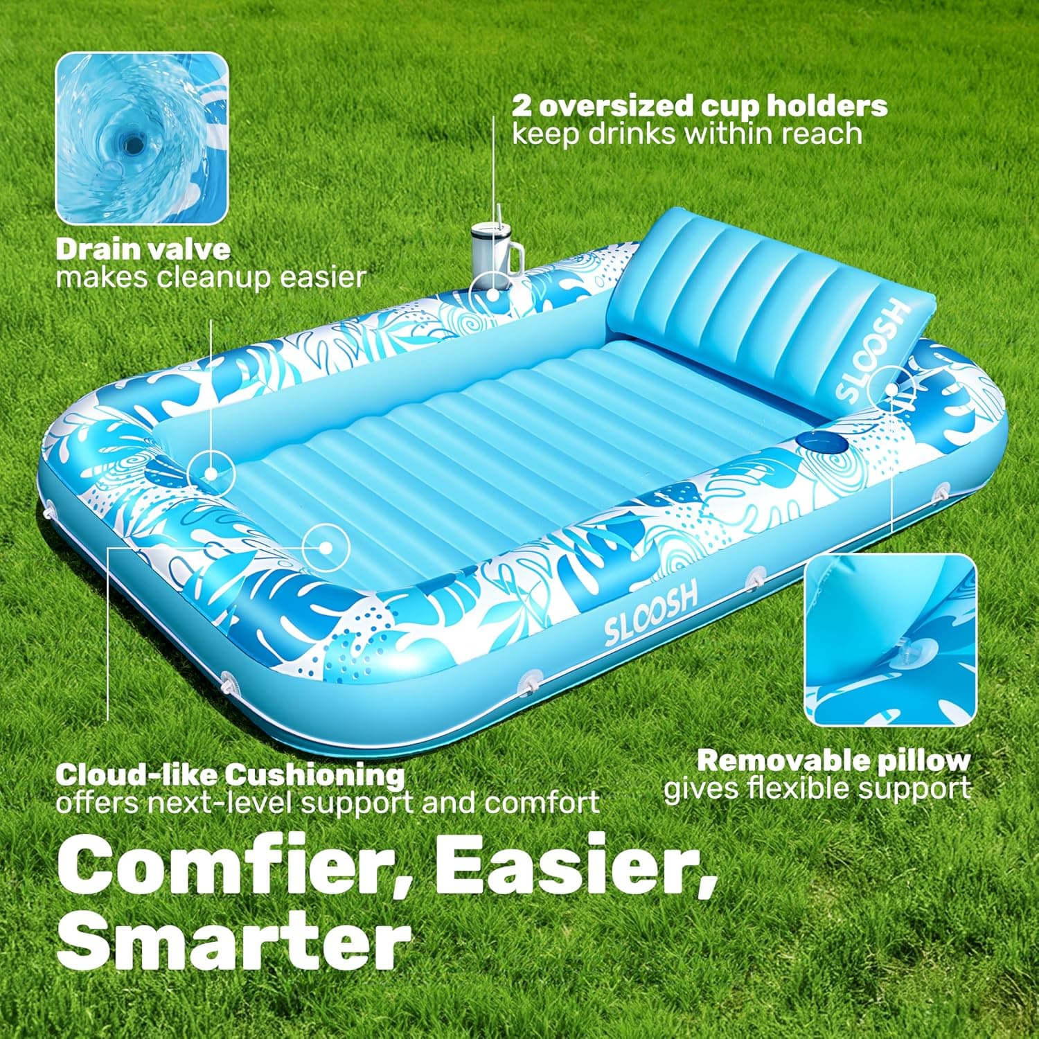 SLOOSH XL Inflatable Tanning Pool Lounger thumbnail 4