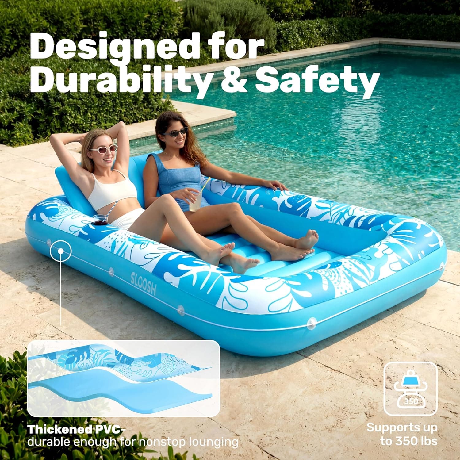 SLOOSH XL Inflatable Tanning Pool Lounger thumbnail 5