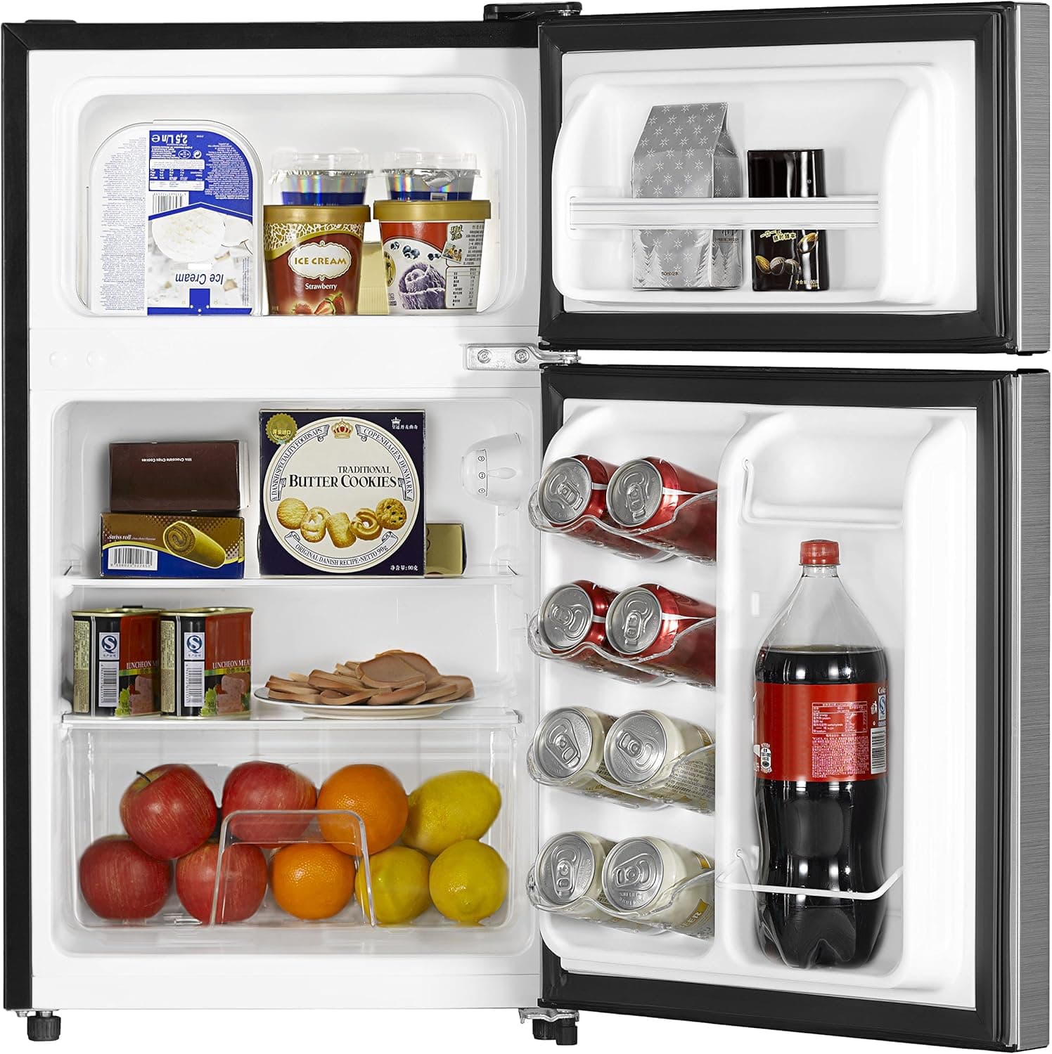 Hisense RT33D6BAE 3.3 Cu.Ft Double Door Compact Refrigerator thumbnail 2