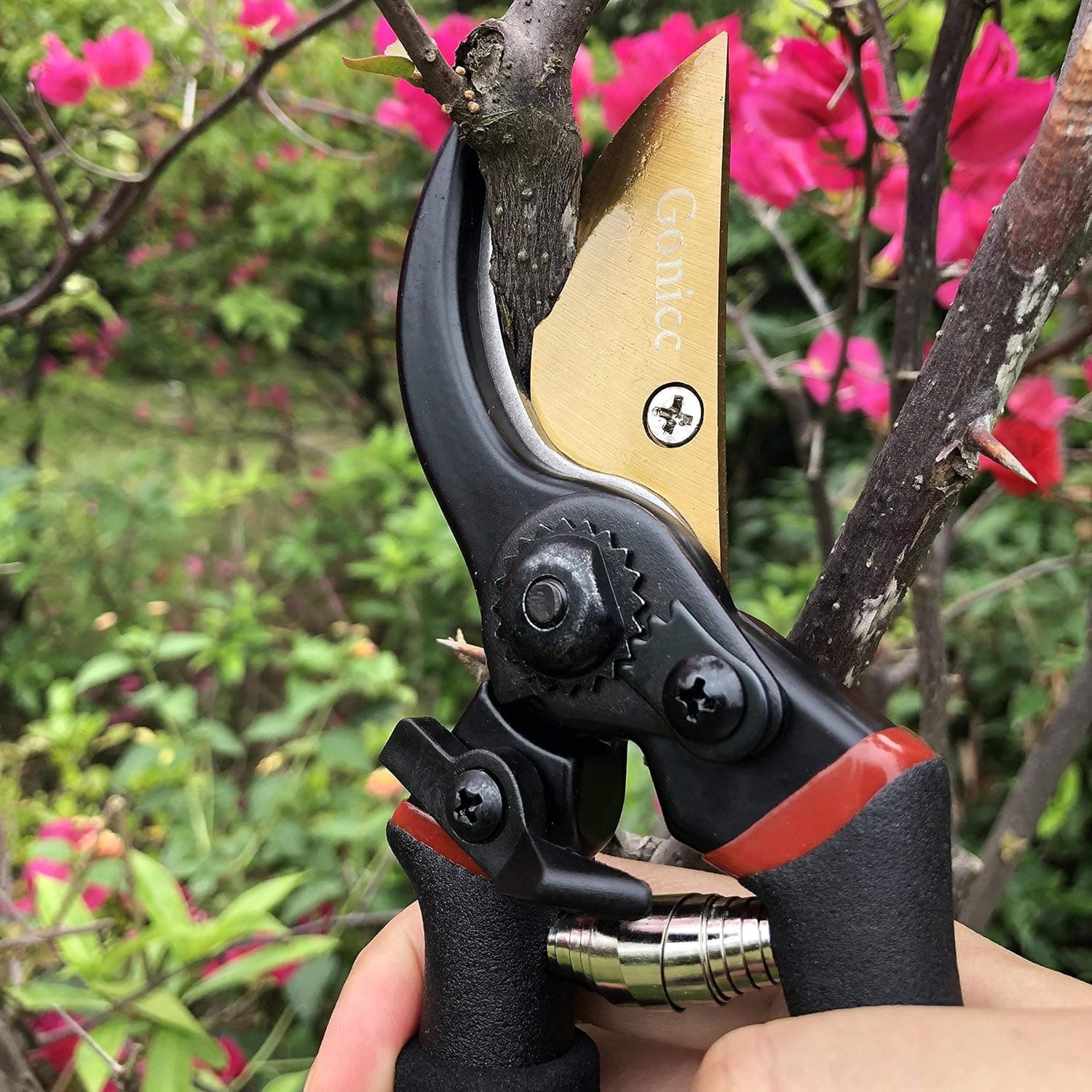 gonicc 8" Professional Premium Titanium Bypass Pruning Shears (GPPS-1003) thumbnail 5