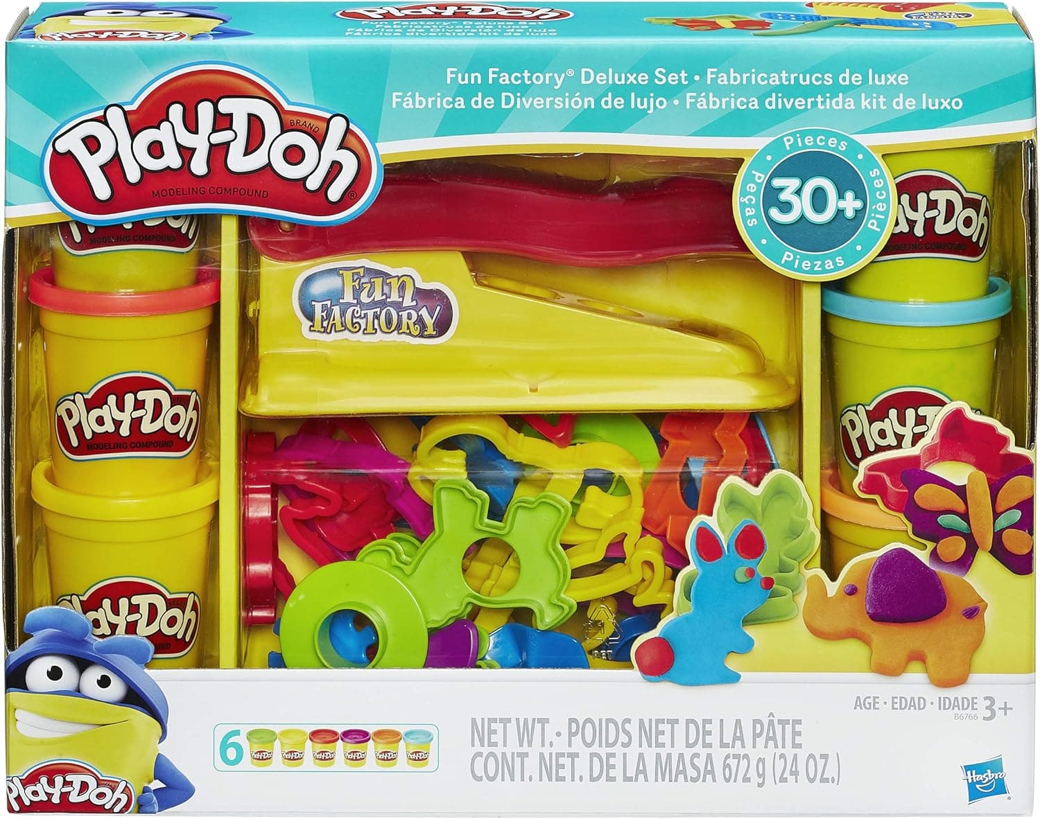 Play-Doh Fun Factory Deluxe Set (31 Tools & 6 Cans) thumbnail 2