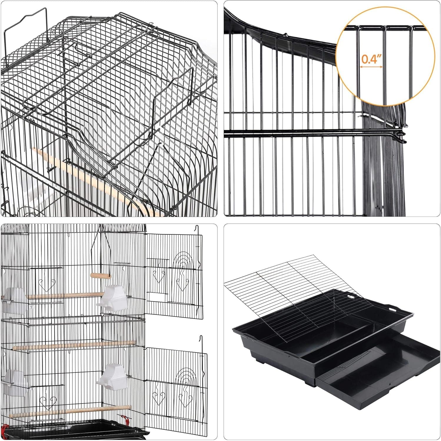 Yaheetech 41-Inch Open Top Medium Bird Cage thumbnail 5
