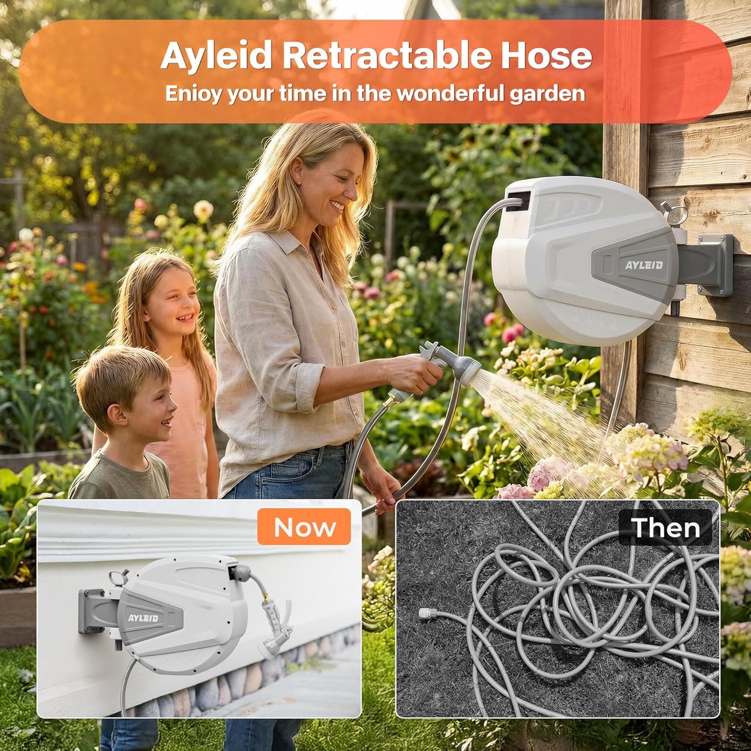 Ayleid Retractable Garden Hose Reel 1/2 in x 100 ft thumbnail 2