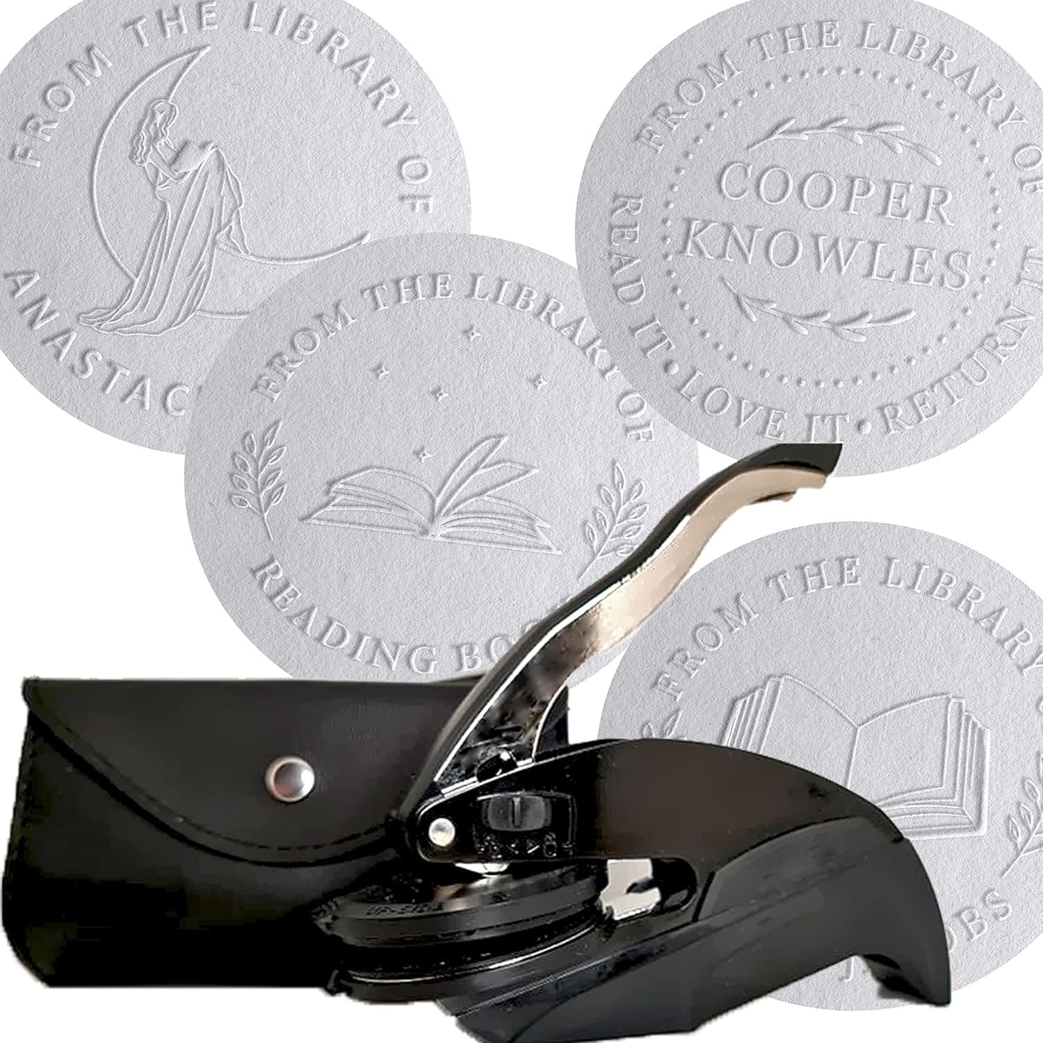 Book Embosser by StampBoss, Custom Made with Your Choice of Design - image 1