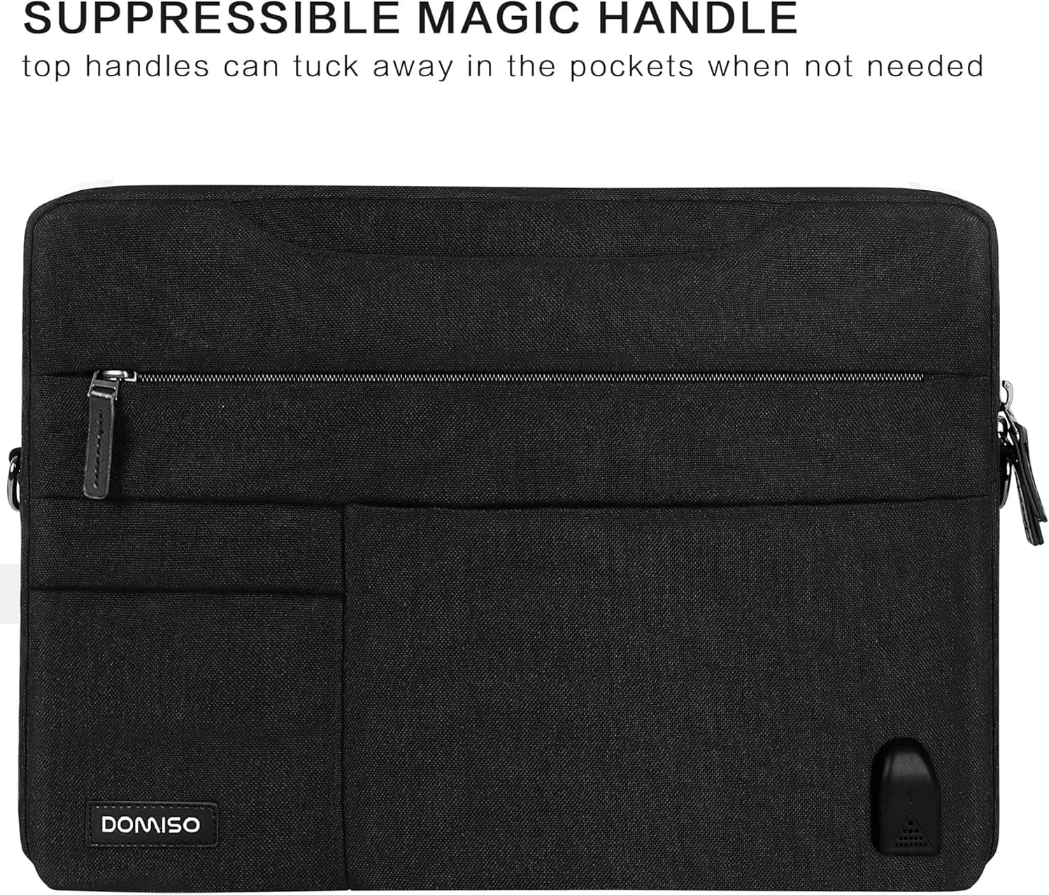 DOMISO 17 Inch Multi-Functional Laptop Sleeve Briefcase with USB Charging Port thumbnail 3