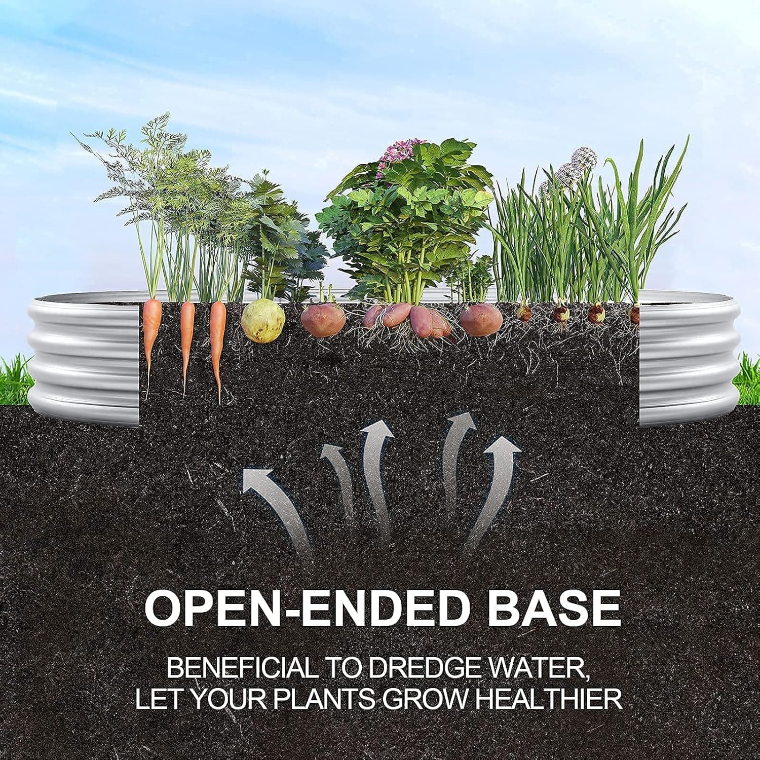 Land Guard Galvanized Raised Garden Bed Kit (4x2x1ft) thumbnail 4