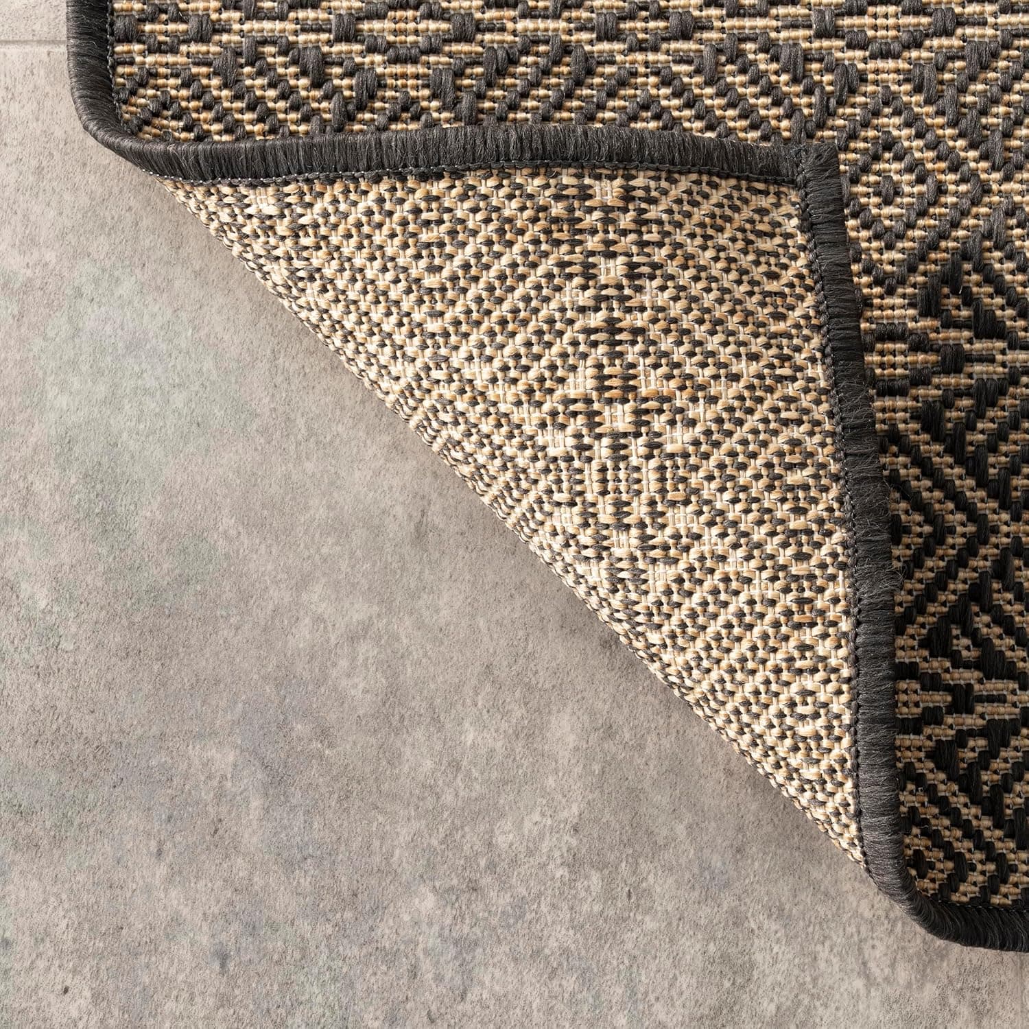 nuLOOM Margo Diamonds Indoor/Outdoor Rug 5x8 Charcoal thumbnail 3