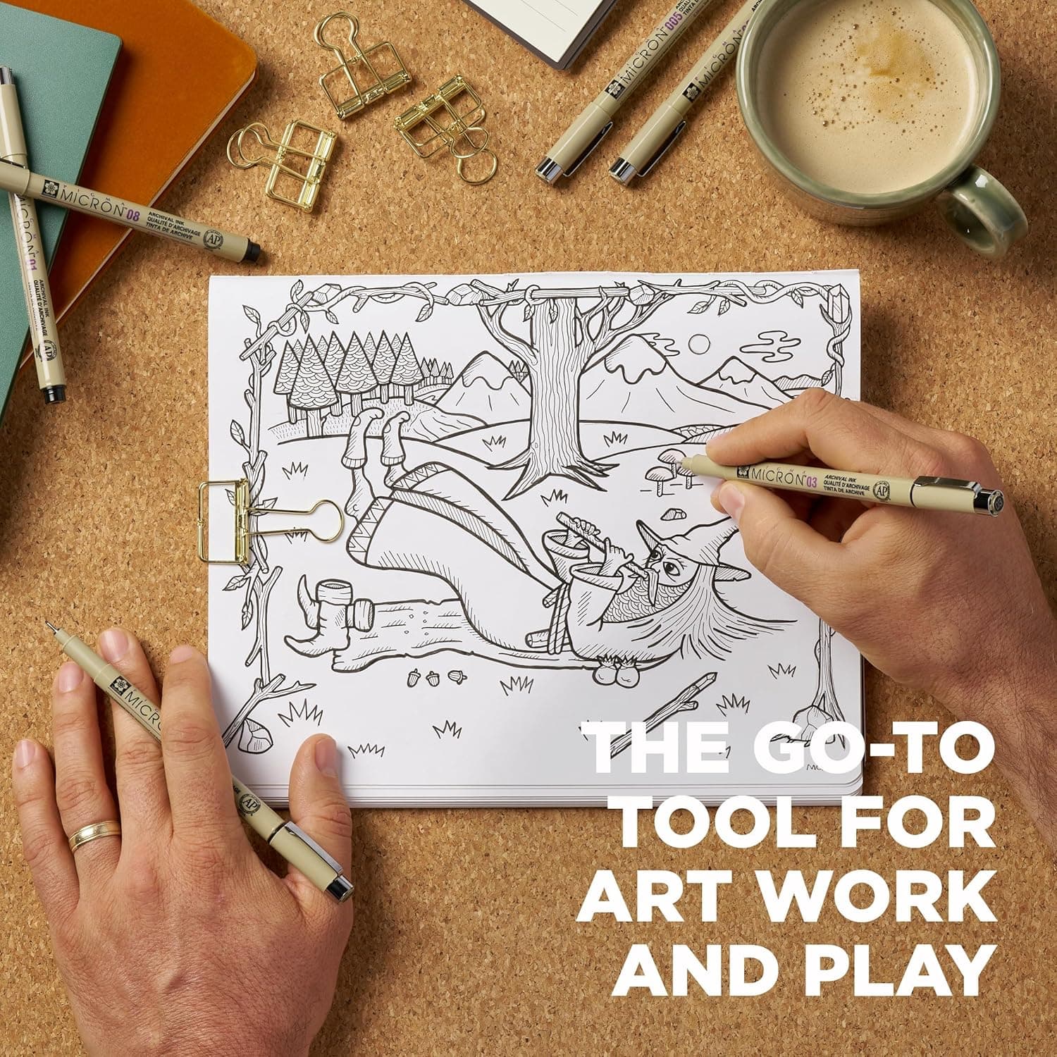 SAKURA Pigma Micron Fineliner Pens, Assorted Point Sizes, 6-Pack thumbnail 3