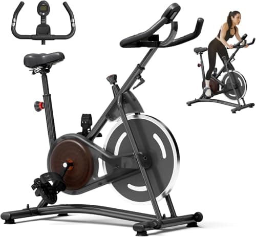 HOELLL Exercise Bike Stationary Bikes for Home Compact Indoor Cycling Bike