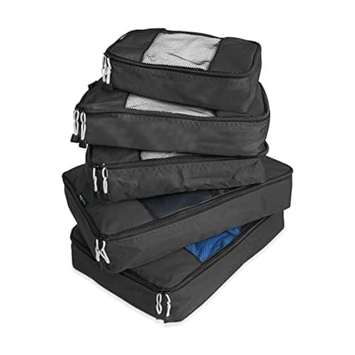 Travel Wise Packing Cubes for Travel - 5 Piece Set with Pattern Design