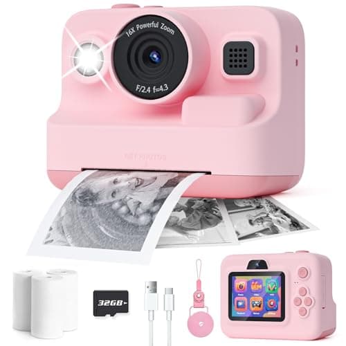 Dylanto Kids Camera Instant Print,1080P Kids Instant Cameras that Print Photos