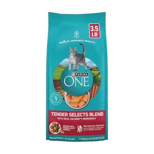 Purina ONE Natural Dry Cat Food, Tender Selects Blend With Real Salmon