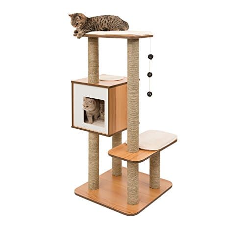 Catit Vesper High Base Cat Tree, Walnut - image 1