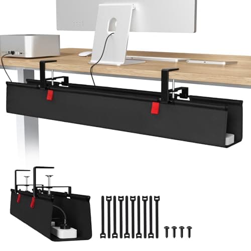 Univivi No Drill Under Desk Cable Management Tray