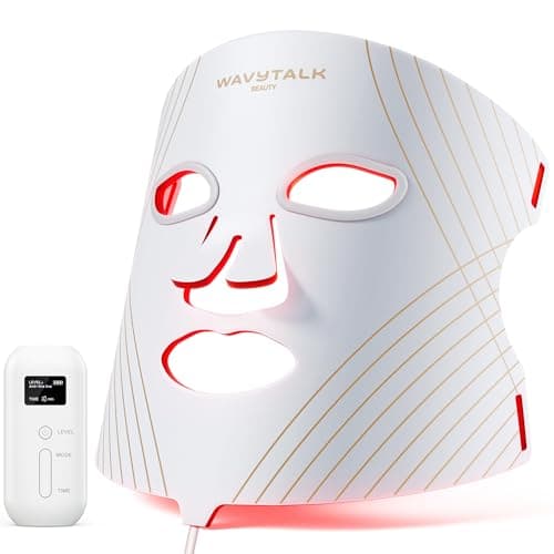 wavytalk Red Light Therapy Mask for Face, Glow Time LED Face Mask, NIR