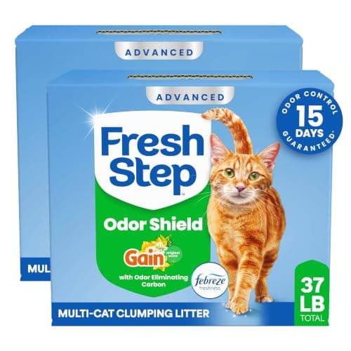 Fresh Step Advanced Odor Shield Clumping Cat Litter with Gain