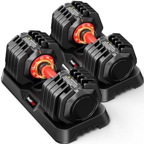 Mouldbody Adjustable Dumbbell Set Pair 50 lb