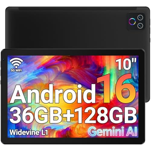 URAO Tablet,10.1" Android 16 Tablet Octa-core 36GB+128GB Dual Camera