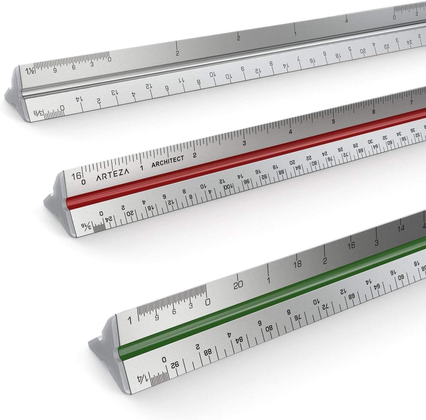 ARTEZA Architectural Scale Ruler, 12-Inch Triangular