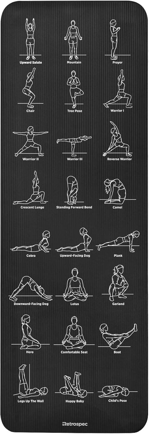 Retrospec Solana Yoga Mat 1 Inch - image 1